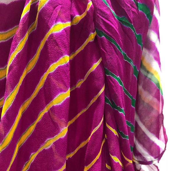 Polo Ralph Lauren Shibori Dyed Silk Halter Dress - Picture 7 of 8